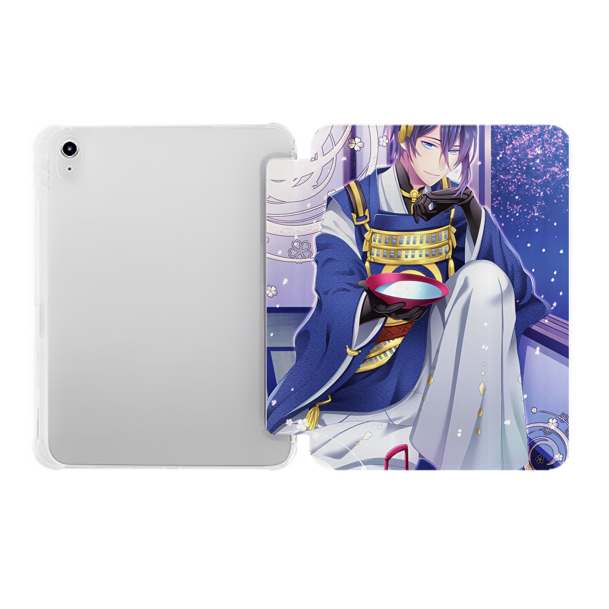（画像用） 刀剣乱舞 Touken Ranbu IPad ケース ペン収納付き 三つ折りスタンド PUレザー×シリコン 対応機種9.5/10.5/10.9インチ